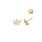 Pendientes Oro Amarillo Corona Nácar